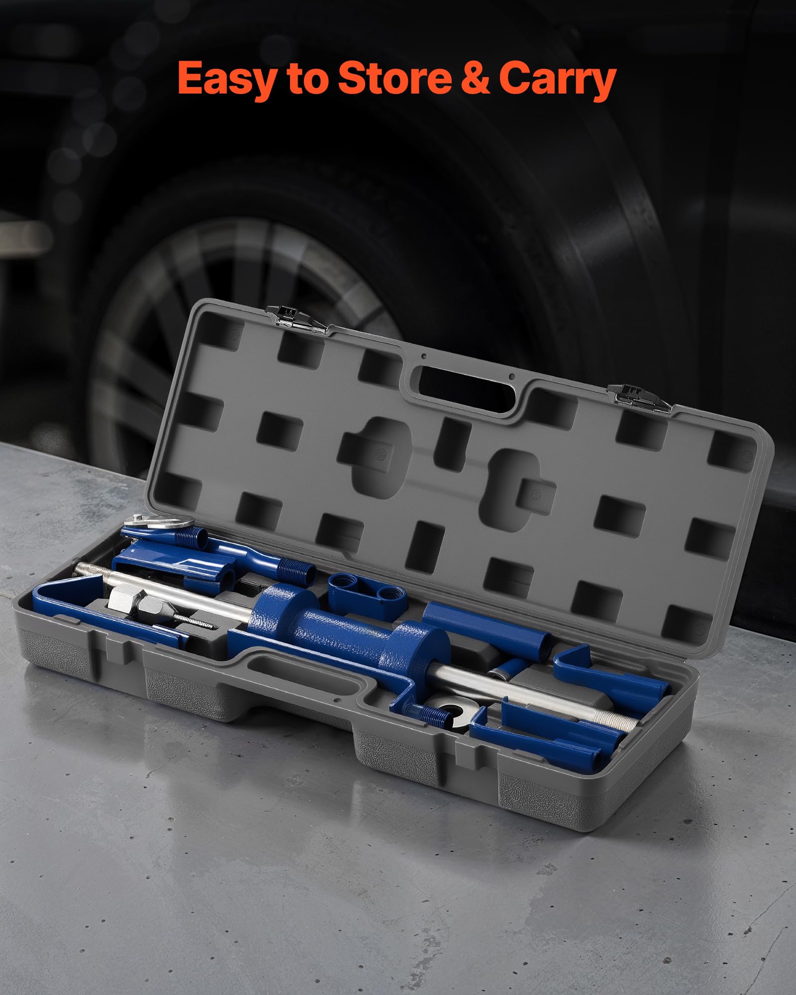VEVOR Kit di Estrazione Ammaccature, con Martello Scorrevole da 5,89 kg, Strumento di Rimozione Danni Automobilistici per Riparazione Carrozzeria con Custodia, Asta di Prolunga, Impugnatura