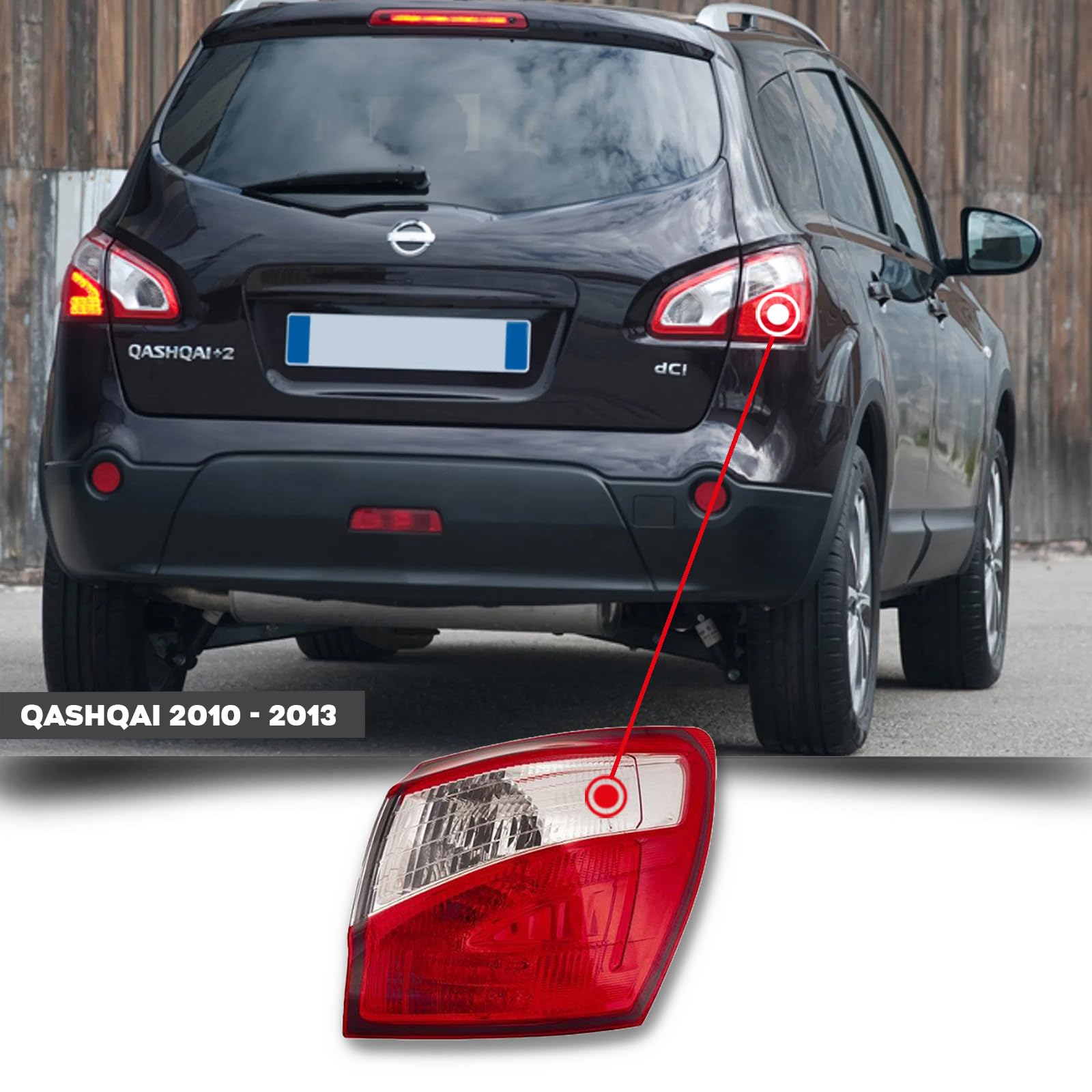 CG94 - Gruppo Ottico Posteriore N. QASHQAI 2010 - PY21W/LED (Lato Destro)