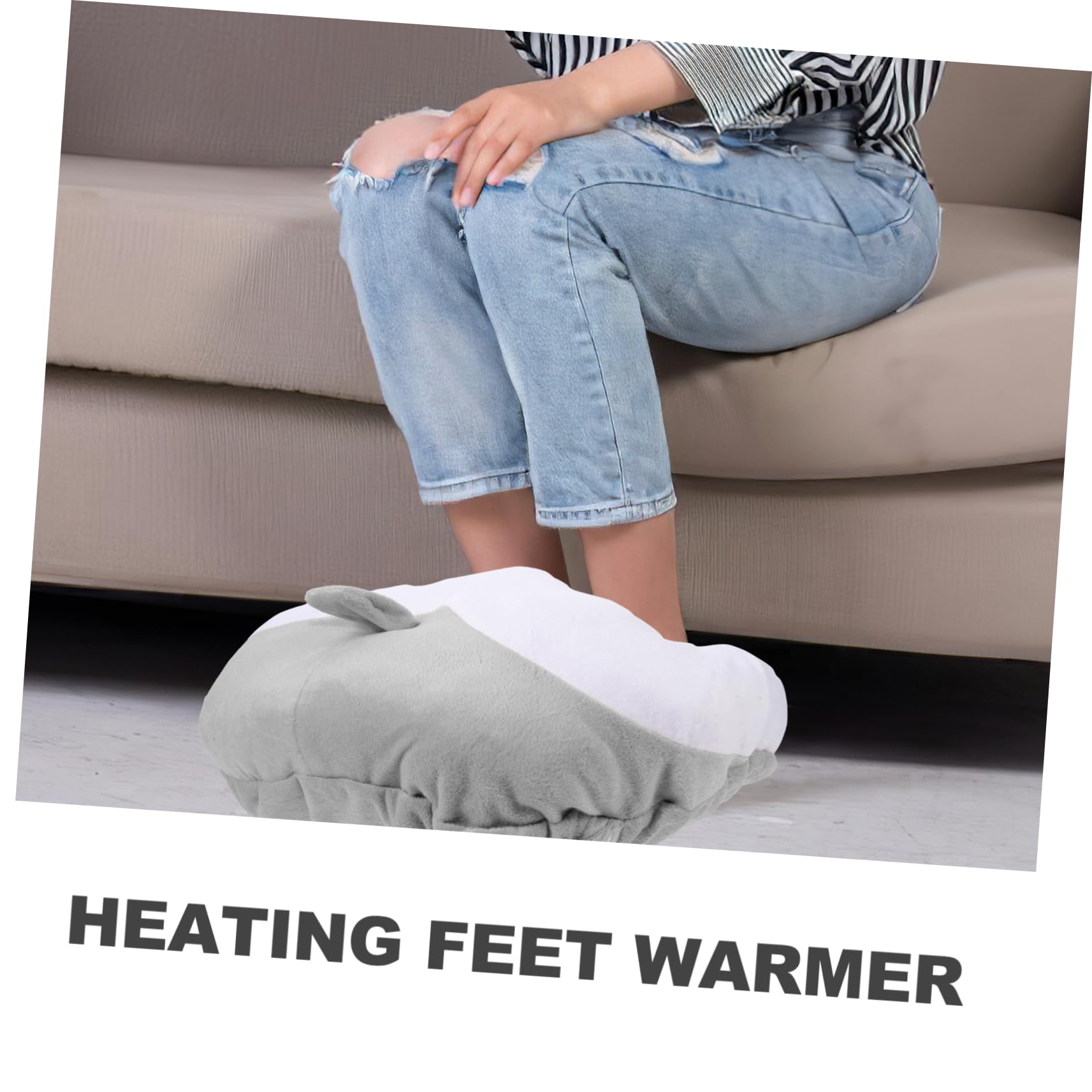 Scarpe calde elettriche scaldapiedi in peluche morbide pantofole scaldini riscaldati scaldamani scaldapiedi usb scarpe riscaldanti riscaldatore di peluche USB più caldo Grey