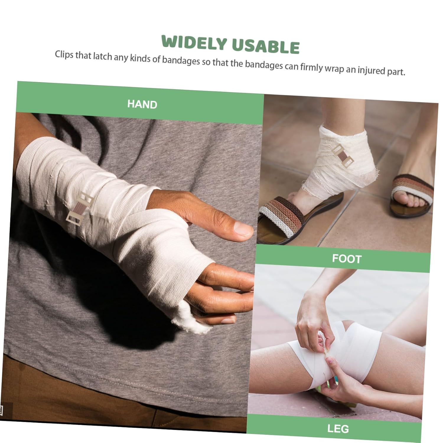 650pcs Elastic Clips for Bandages Metal Clasps for Compression Stretch and Crepe Bandages Replacement Clips for Secure Support