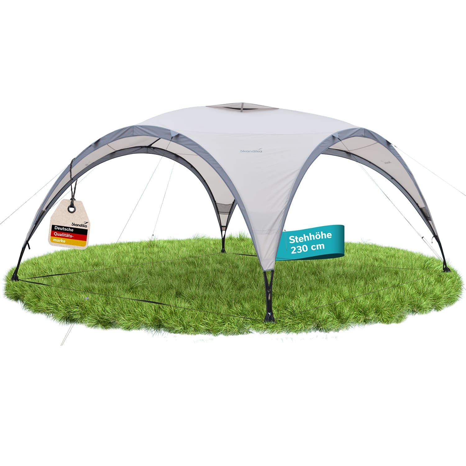 Skandika Pavillon Event Shelter Ascot 350 | Outdoor Gartenpavillon, 230 cm Stehhöhe, Sonnenschutz UPF 50+, wetterfest, Regenschutz, stabile Stahlstangen, Sonnensegel | Partyzelt für Festival, Strand