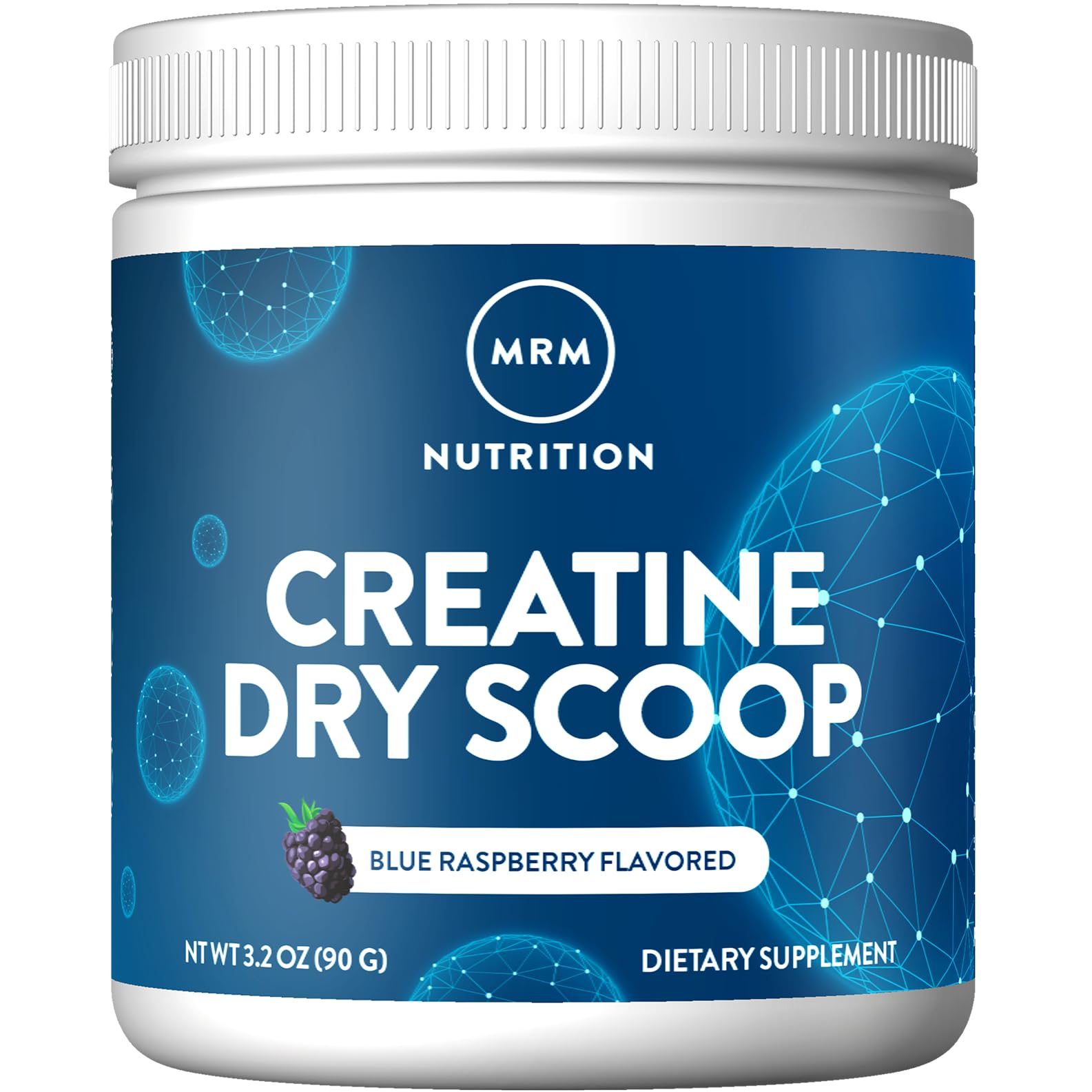 MRM Nutrition Creatine Dry Scoop, Blue Raspberry Flavor - 15 Servings Blue Raspberry 90.0 Grams