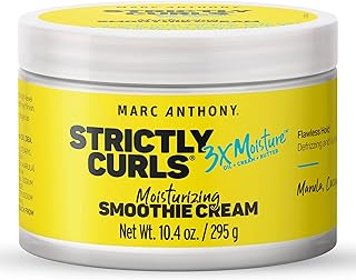 Marc Anthony Moisturizing Curl Defining Cream, Strictly Curls - Smoothie Cream for Curly Hair Defrizz, Softens & Adds Shine - Triple Moisture Blend, Marula Oil, Shea Butter & Coconut Cream - 10 Fl Oz