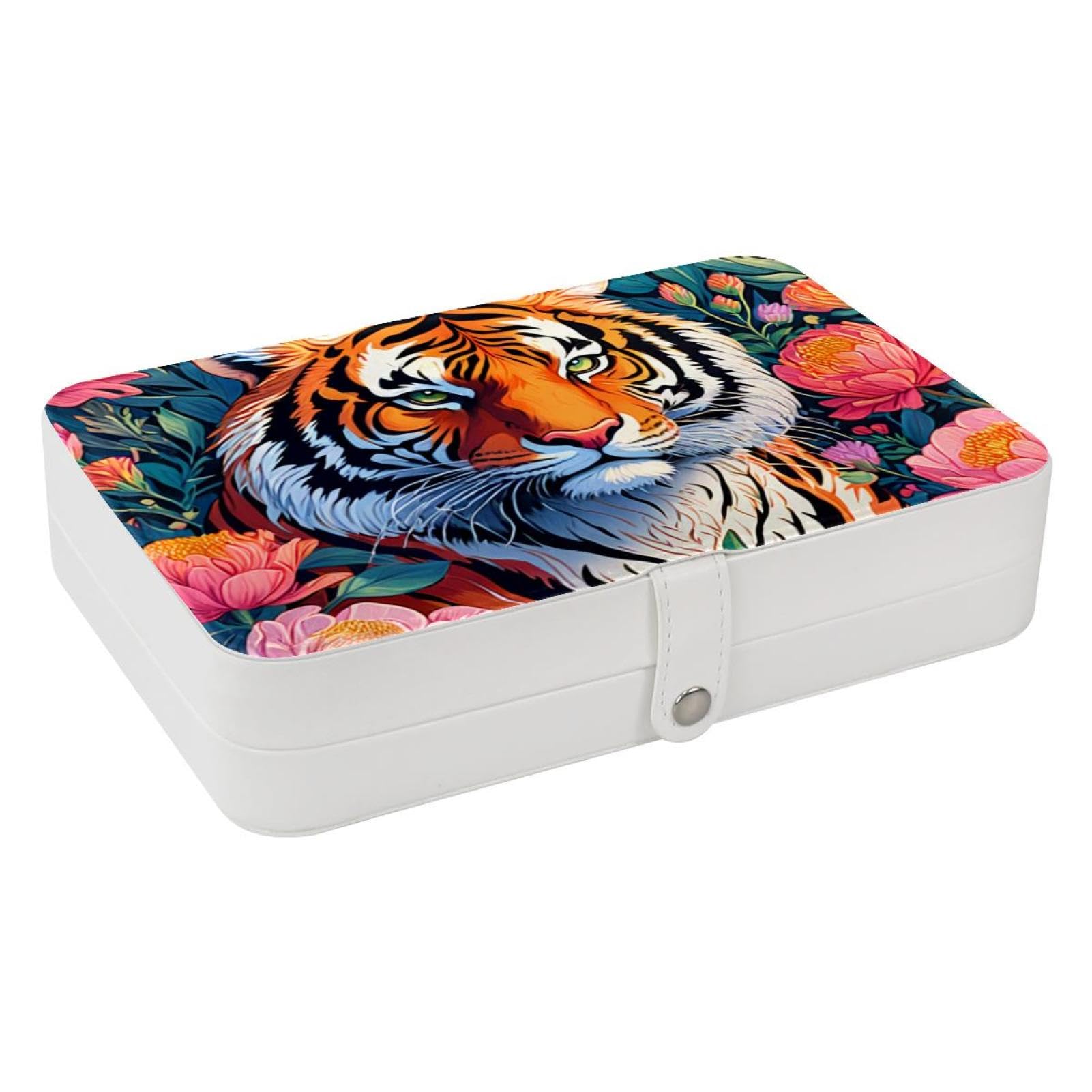 Cadeau de demoiselle d'honneur : boîte à bijoux tigre coloré