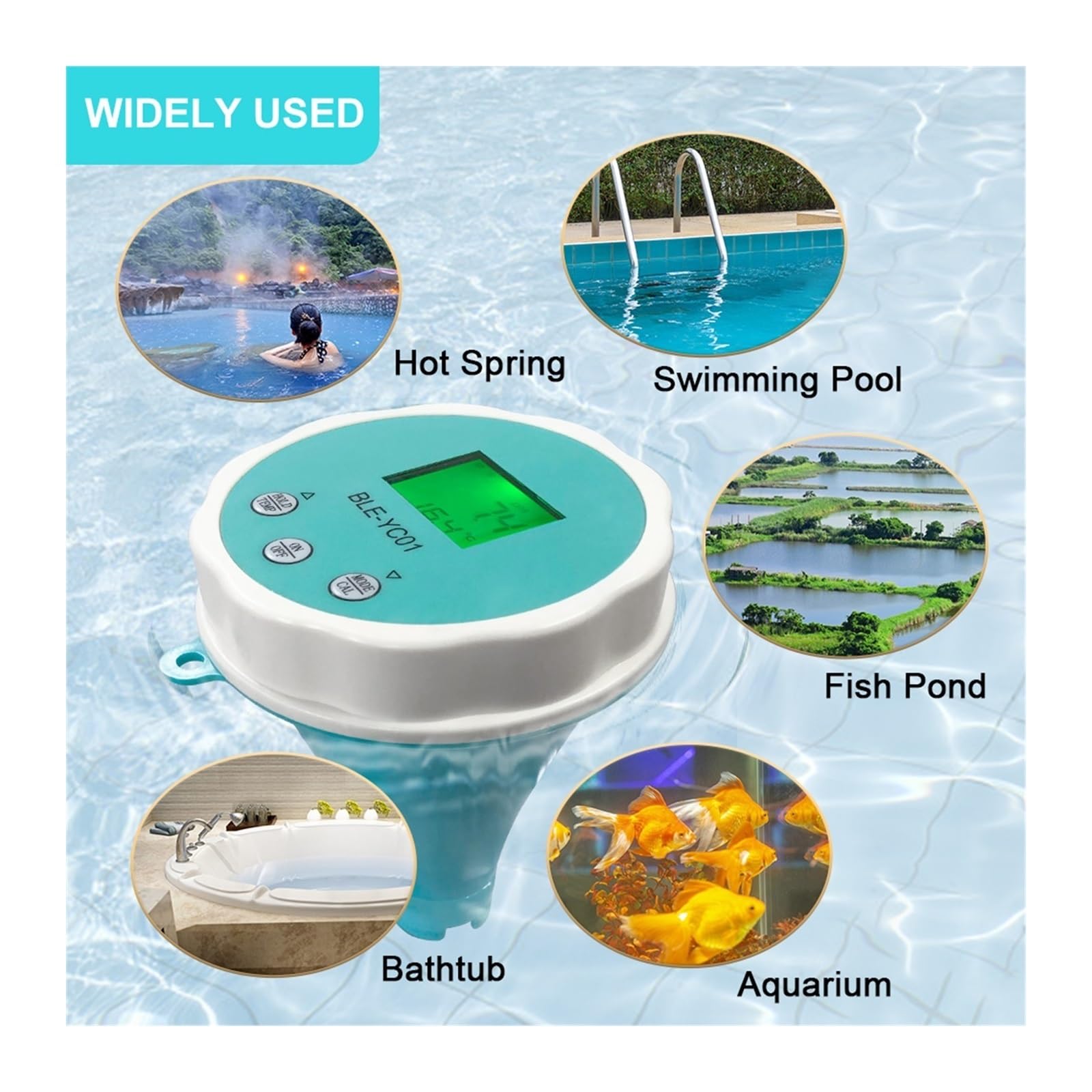 Zestaw do badania wody, 6 w 1 Detektor ści Wody PH EC TDS ORP CL Kalibracja Temperatury Chlor Tester APP Monitor Online dla Basenu