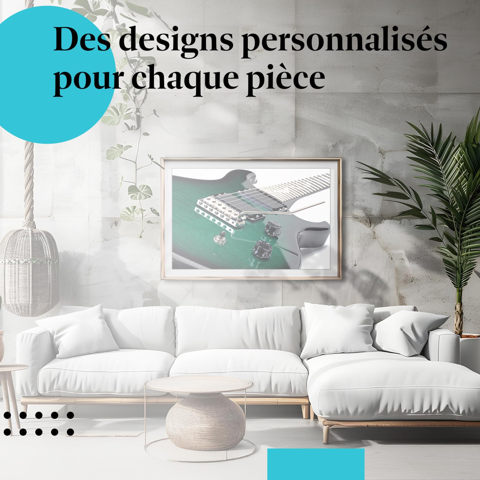 Postereck - 0931 - Guitare électrique, instrument de musique, rock. Art Mural Tirage – Décoration musique, Canvas - toile - 100,0 cm x 75,0 cm