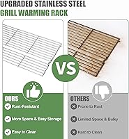 Vista 5 de GRISUN Warming Rack for Pit Boss 700FB Pellet Grill, Stainless Steel Upper Warming Rack Replacement for Pit Boss 400FB Pro 600 & Z Grills 550B