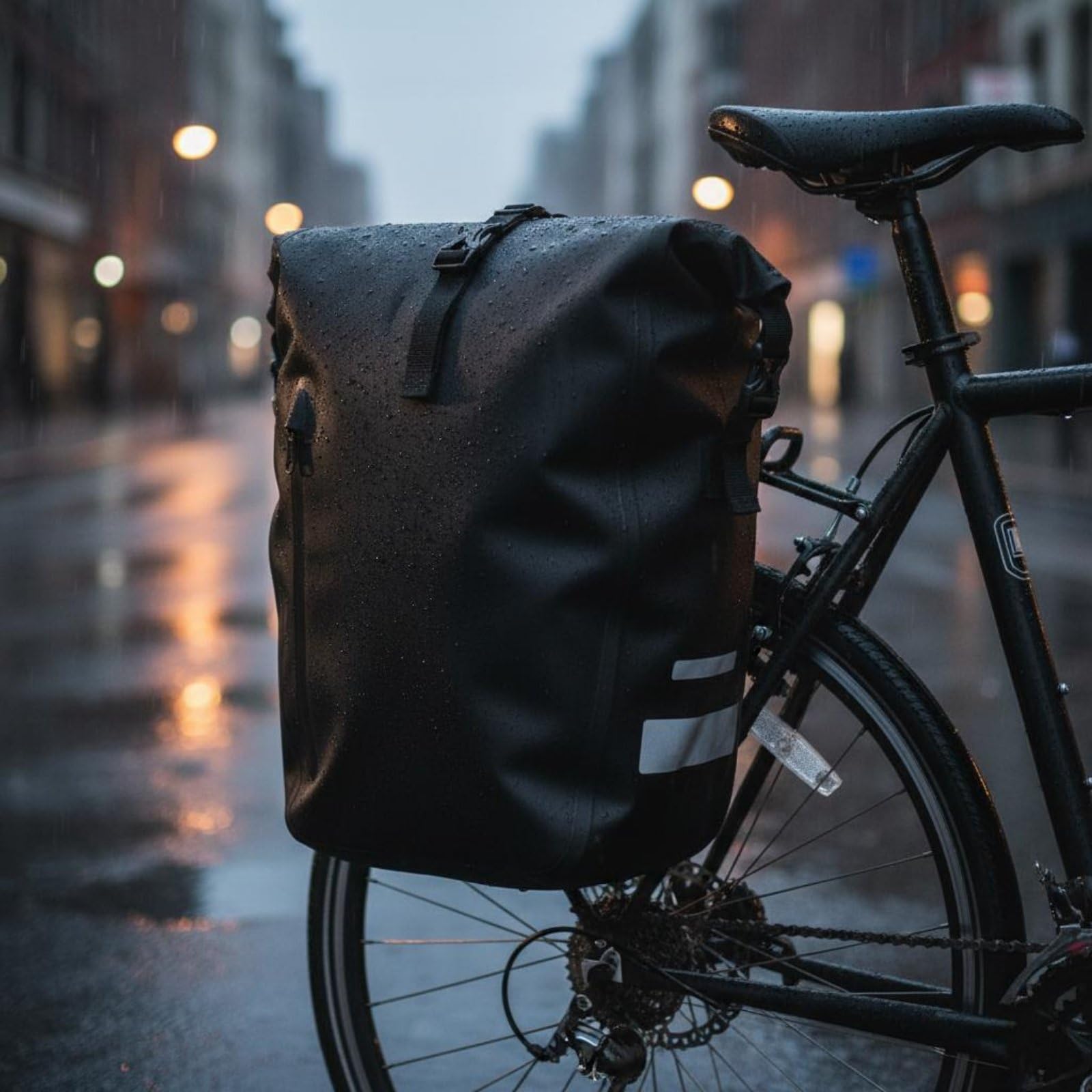 Fahrradtasche wasserdichte Lenkertasche Gepäckträgertasche Rahmentasche mit TPU Beschichtung Und Reflexdetails Schnelle Montage Am Gepäckträger für Einkauf Wochenendtrip Camping