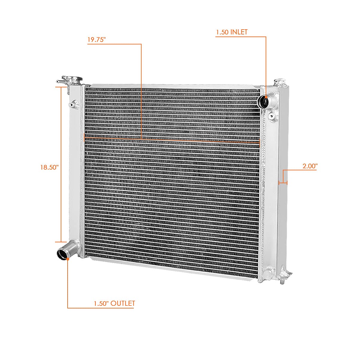 Aluminum Racing Radiator Exploded View DNA Motoring 2-row Aluminum Radiator Acura RSX 2002-2006 DNA Motoring 2 ...