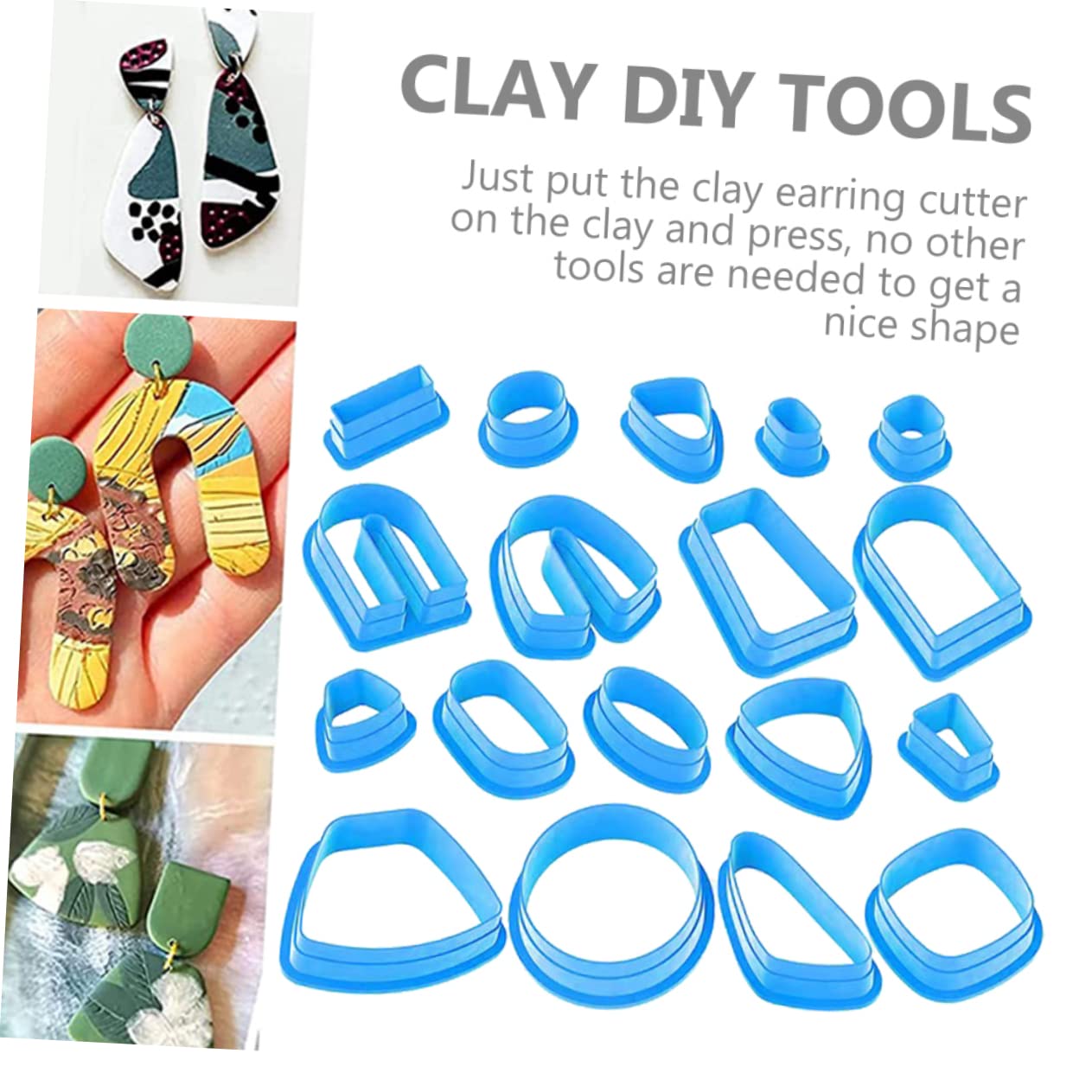 STOBOK 4sätze Polymer Clay Ohrring Ausstecher Teiliges Werkzeug Für Schmuckherstellung Für Kreative Projekte Mit Fondant Und Mehr Einfache Anwendung Für Anfänger Und Profis