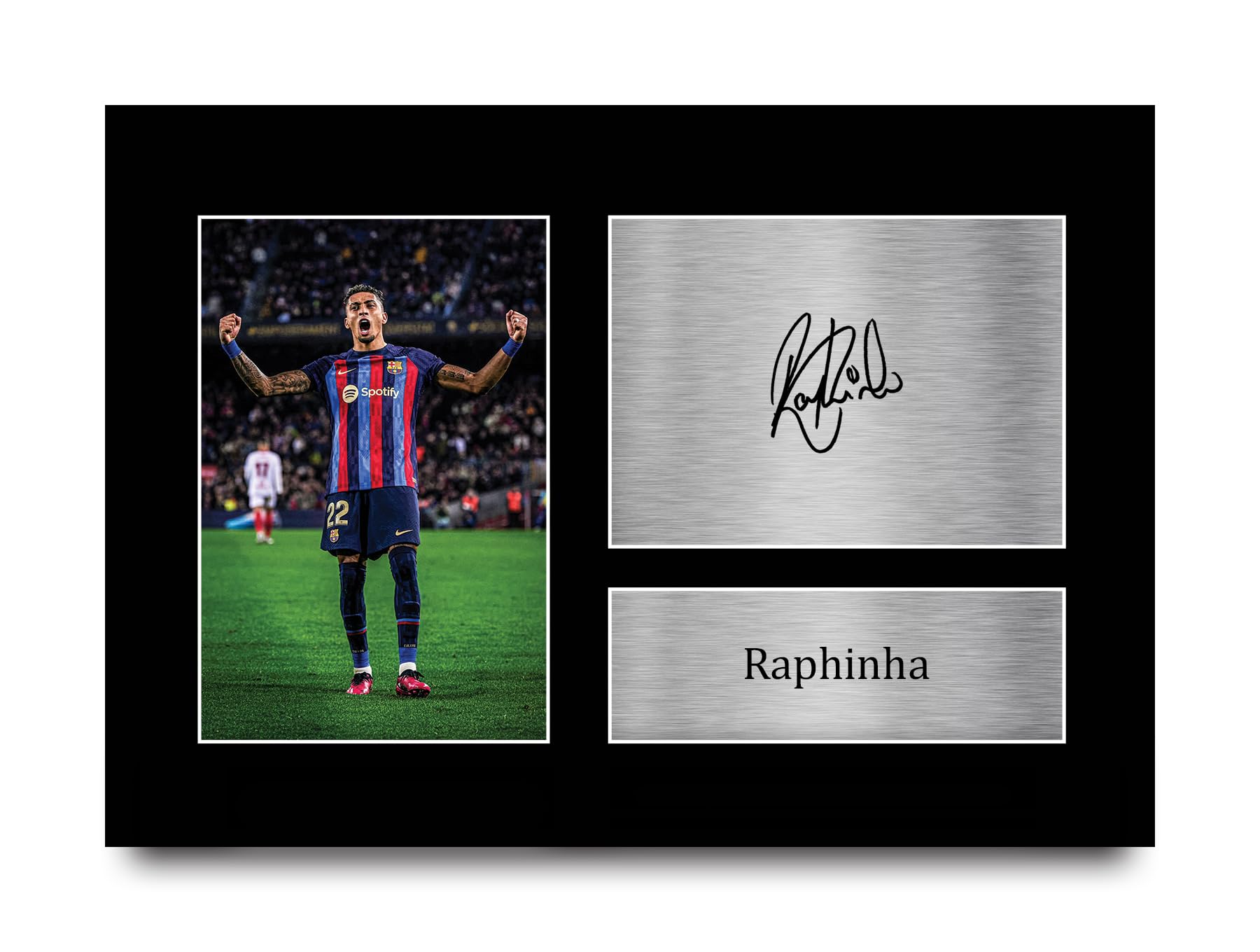 HWC Trading Ronaldinho A4 Senza Cornice Firmato Regalo