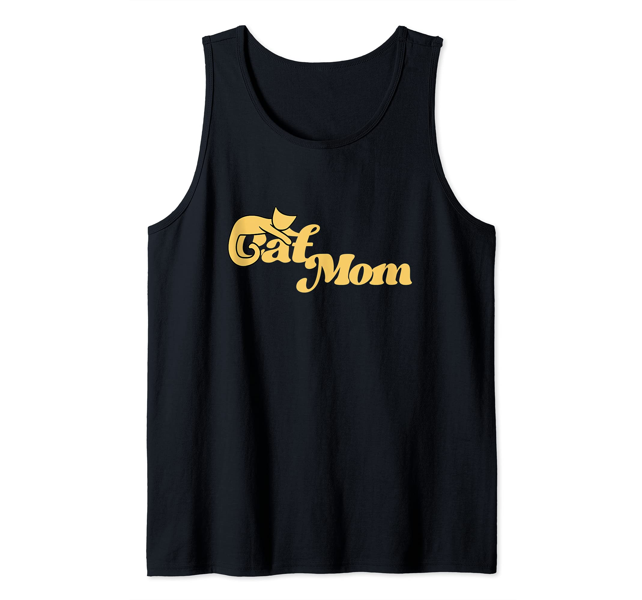 Cat Mom funny cat person design cat people humor Tank Top, Black