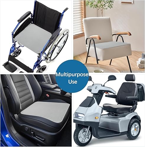 Miniatura 6 de Almohadillas impermeables para silla para incontinencia, lavables de 22 x 21 pulgadas, paquete de 2 almohadillas protectoras de asiento absorbentes