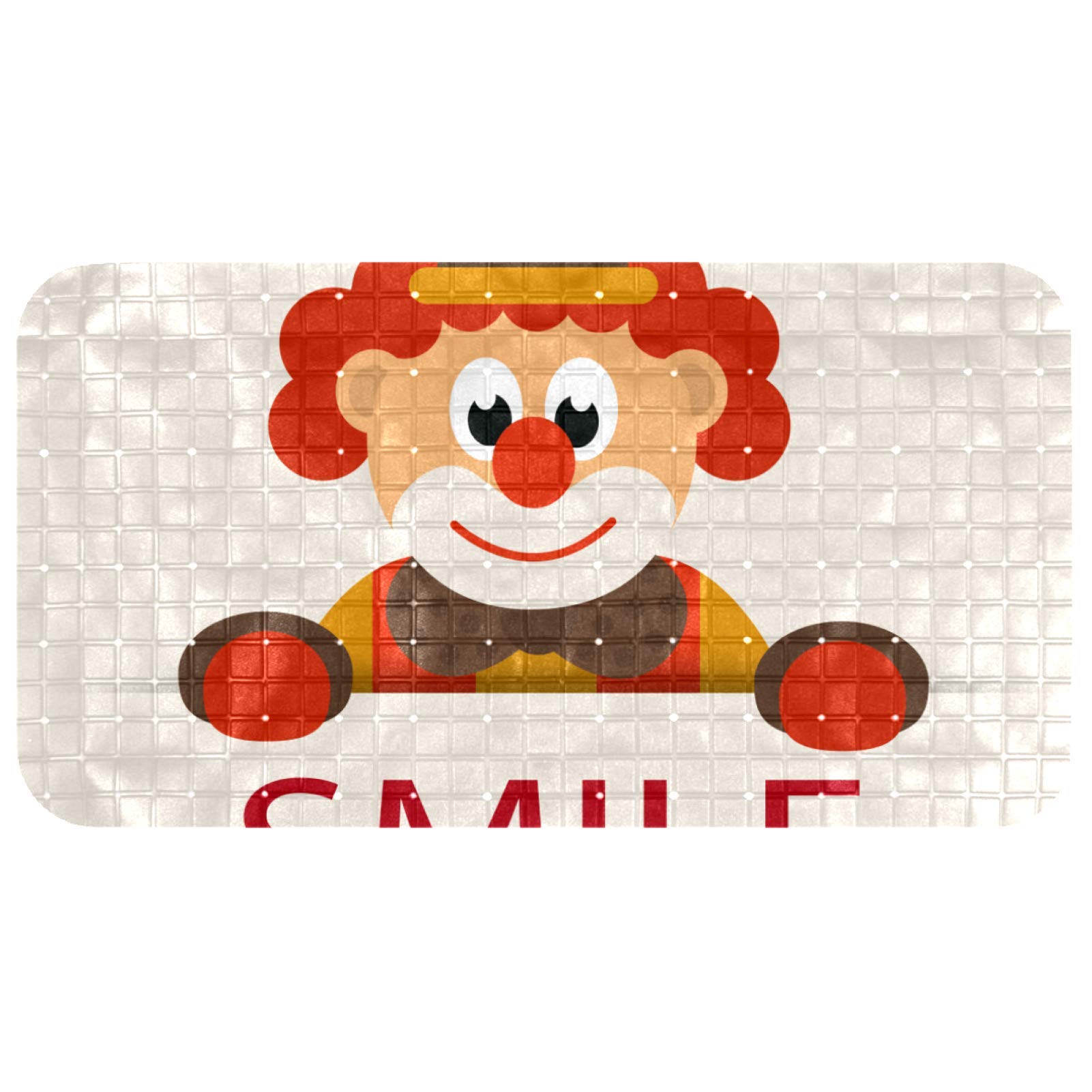 Alfombrilla para bañera de bebé antideslizante Bennigiry de 26.9x14.7" con diseño de payaso
