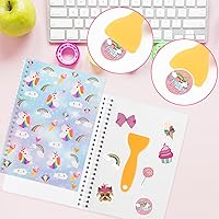 Vista 3 de 2 calcomanías de caballo mágico, álbum de colección de libros con espátula de plástico, reutilizables, organizador de calcomanías de almacenamiento