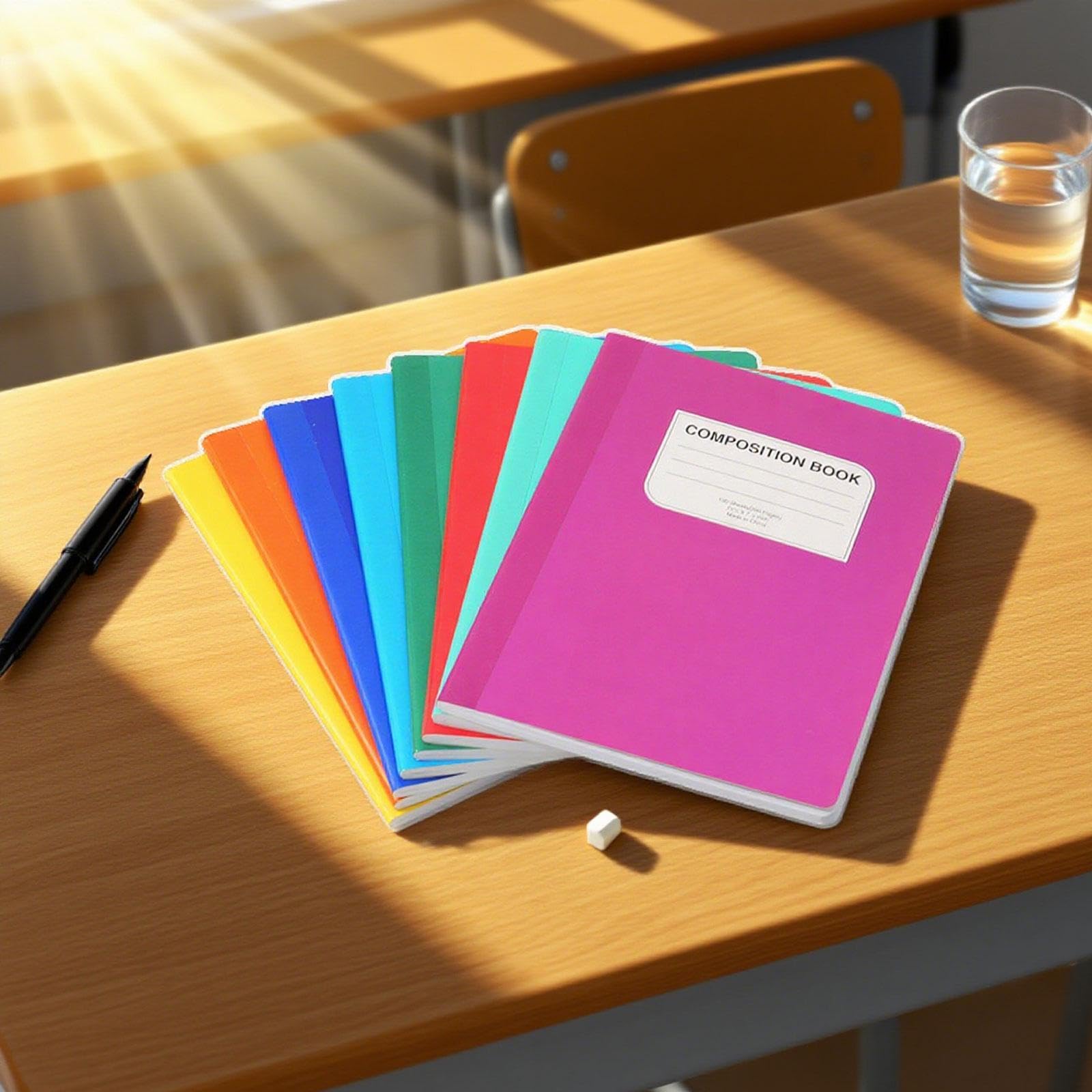 8 Pezzi Quaderno Blocco per Note Registro E Diario con Design Pulito E Minimalista Carta Liscia a Righe per Appunti Quotidiani Adatto per Ufficio Scu, Tinta Unita
