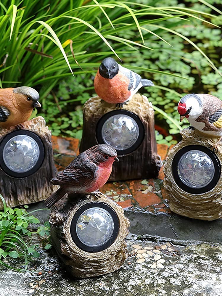 Lampa ogrodowa, żywica, imitacja ptaków, dekoracja, ogród, balkon, rzeźba, rękodzieło, (kolor: C)