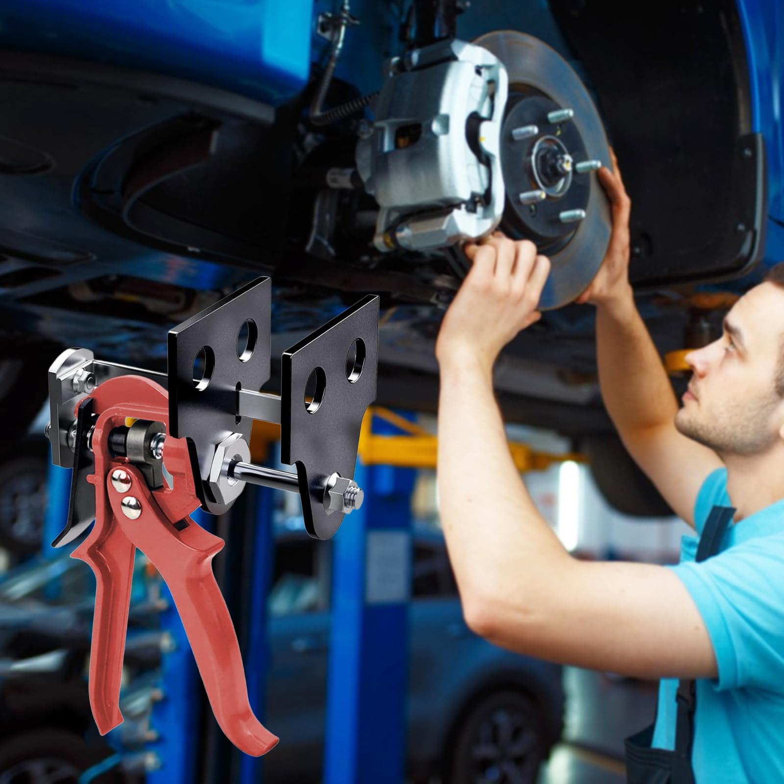 Retrattore Pistone Freno 29100, Doppio Retrattore Rapido Per Pinze Freno A Uno Due E Quattro Pistoncini Compatibile Con La Maggior Parte Delle Auto E Dei Camion Leggeri
