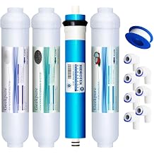 Replacement Filters Set for Geekpure 4 Stage Reverse Osmosis System -100 GPD-Pack of 4