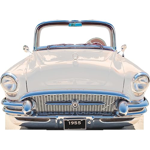 SS11075 Classic White Car Coupe 1955 Stand in Cardboard Cutout Standee Standup