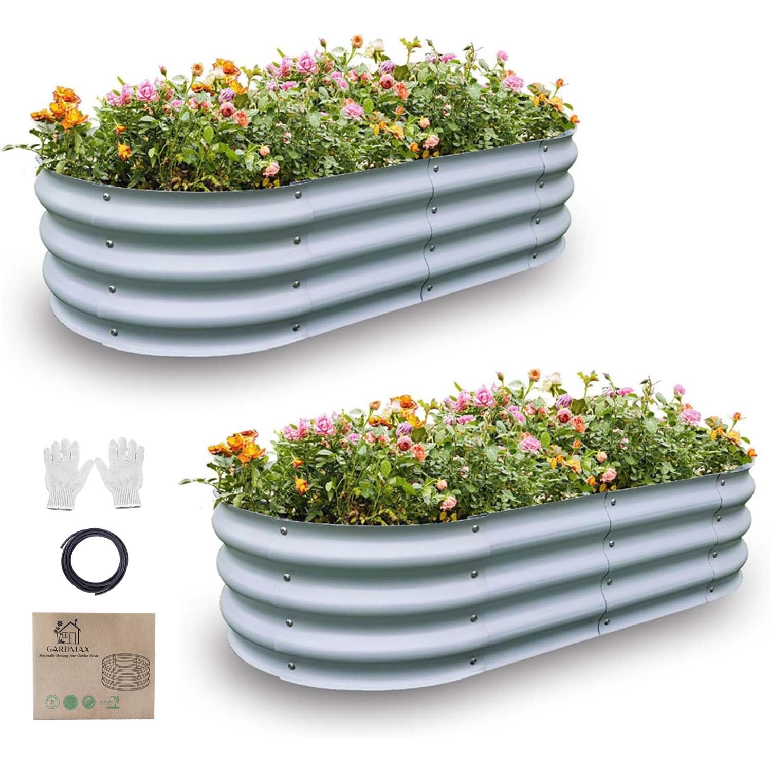 Gardmax 2 Pack Galvanized Raised Garden Bed, Lightweight Planter Boxes Outdoor with Easy Assembly, Large Garden Bed for  — deal on Shopping With Noya
