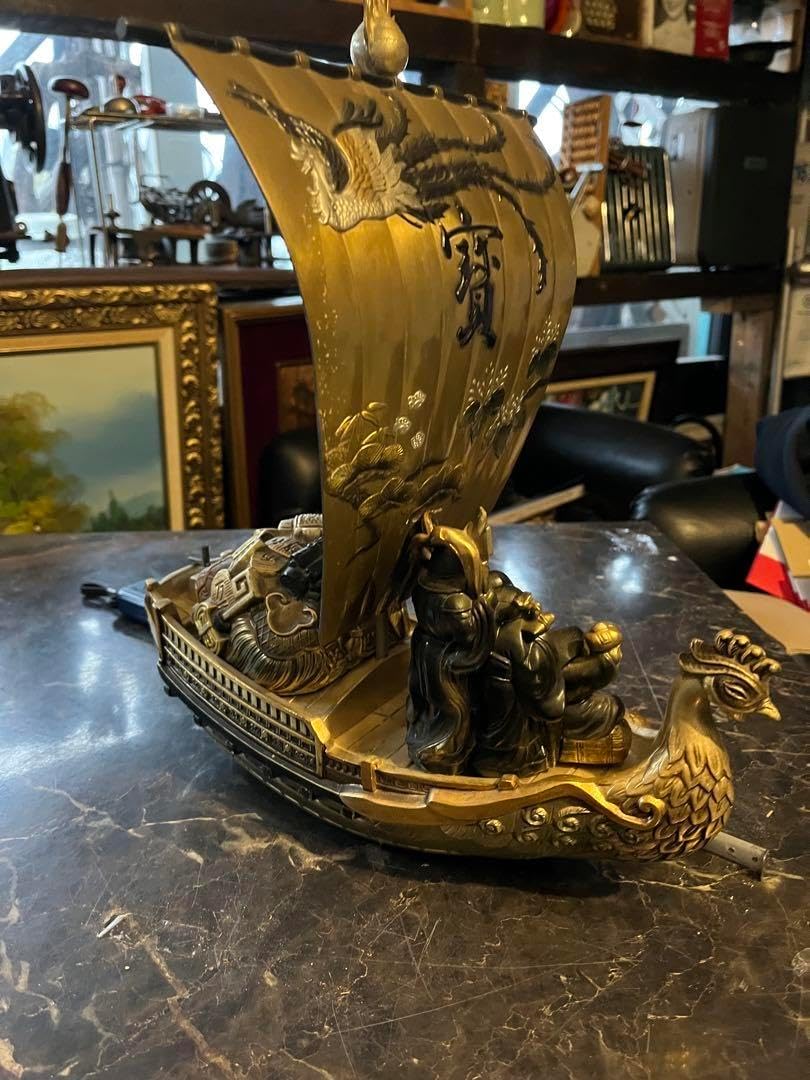 高岡銅器、銅製宝船、宝船、七福神 七福神宝船、七福神寳船 高岡銅器 銅製宝船 宝船 七福神 七福神宝船 七福神寳船 3.8キロ 七福