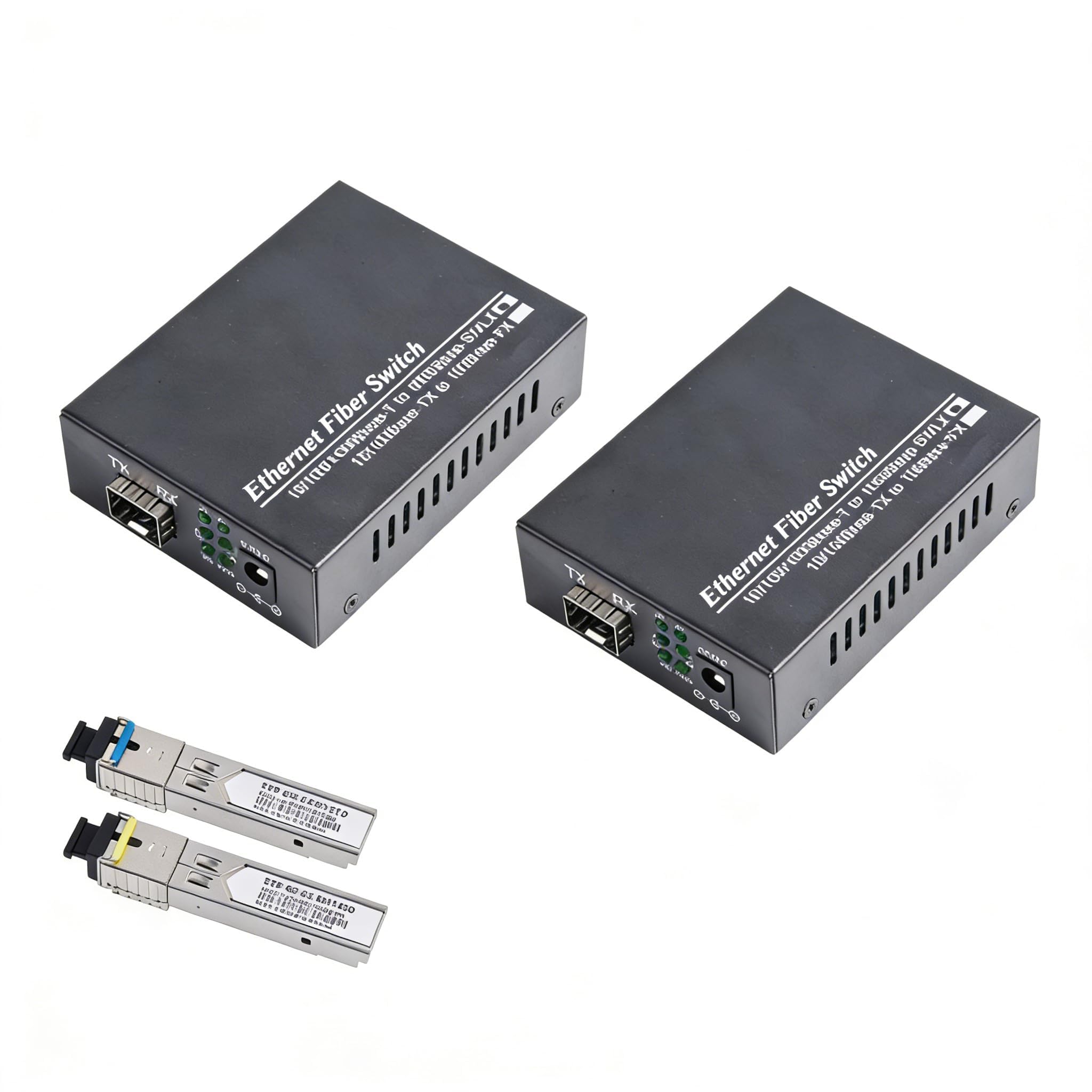 Gigabit Ethernet światłowodowy konwerter światłowodowy 10/100/1000 Mbps łącznie z SFP i RJ45 (2 sztuki SFP+3 KM SC)