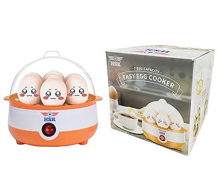 HSR Egg Boiler Electric Automatic Off 7 Egg Cooker Poacher For Steaming, Cooking, Boiling And Frying (350 Watts)