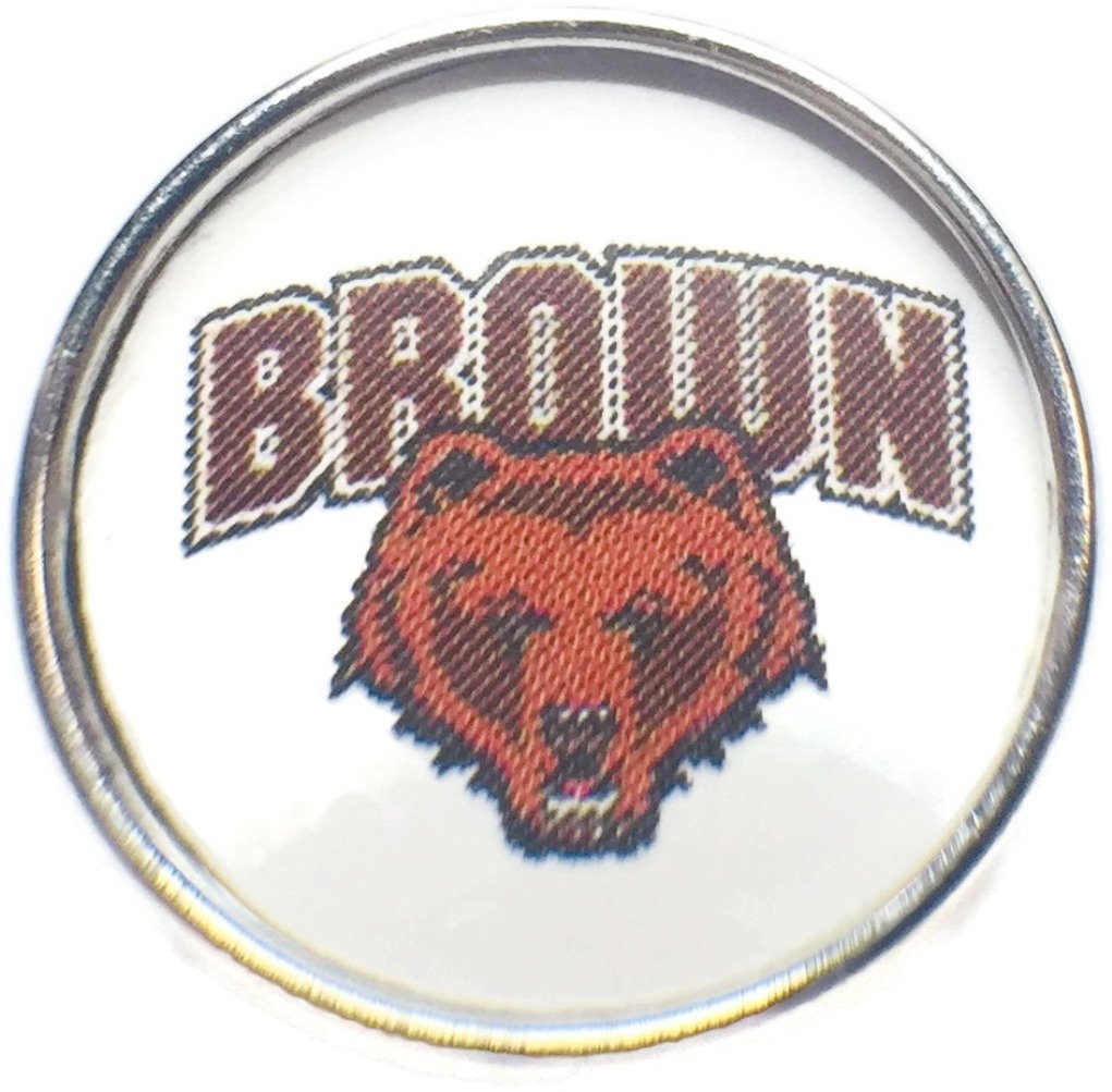 Snap Jewelry Brown University Brown Bears College Logo Fashion University Snap Charm