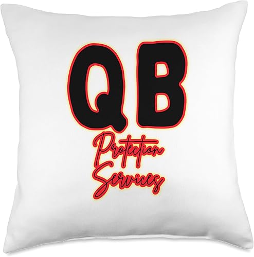 Miniatura 4 de QB Protection Services Funny Football Gifts for Lineman Throw Pillow, 16x16, Multicolor