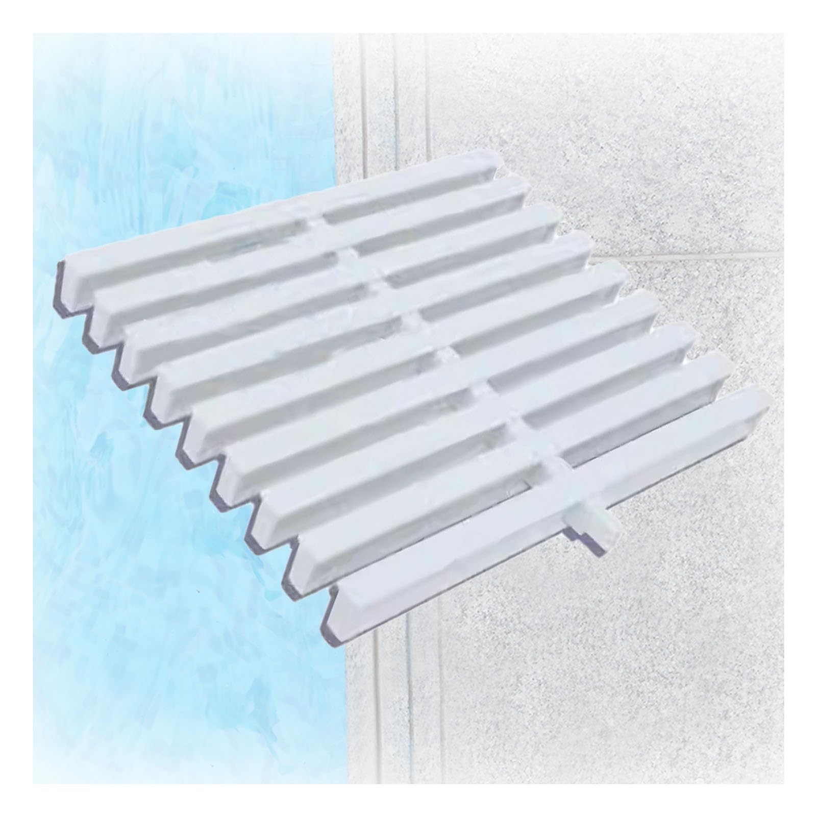 Griglia di Troppo Pieno per Lo Scarico della Piscina, grondaia in PVC per Bagno, griglia di Giunzione per lavabo, per vialetti, patii e Bordi Piscina (18x100 cm/1 Pezzo)