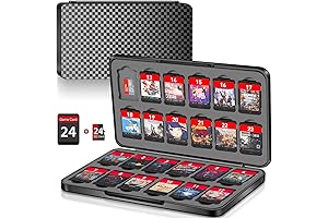 Switch Game Case Holder with 24 Cartridge Slots and 24 Micro SD Card Storage