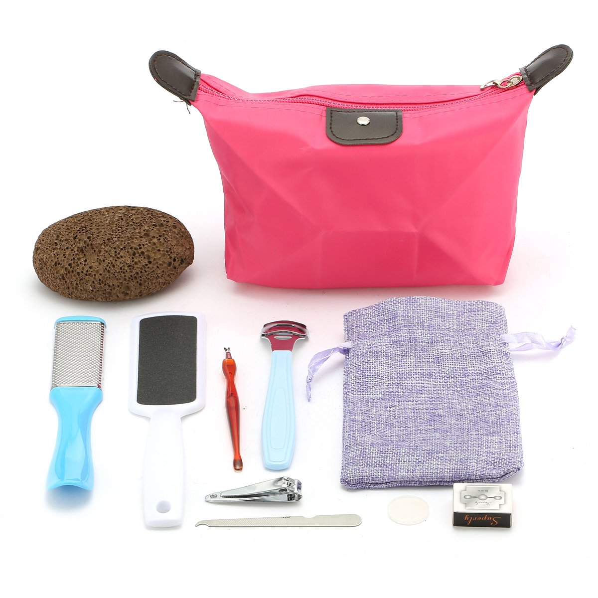 Joycoo Pedicure Kit Foot File Set Portable Light Weight Durable Premium Remover for Foot&Hand-Pedicure Tools, Exfoliation to Remove Dead Skin (10set)