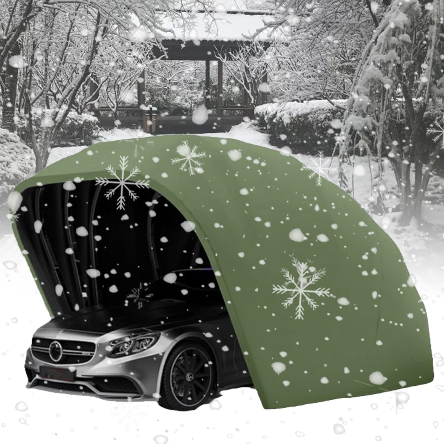 Carport Tente de voiture rétractable robuste et imperméable avec revêtement en PVC Oxford semi-automatique pour protection solaire Gris 5,5 x 2,5 x 2,3 m