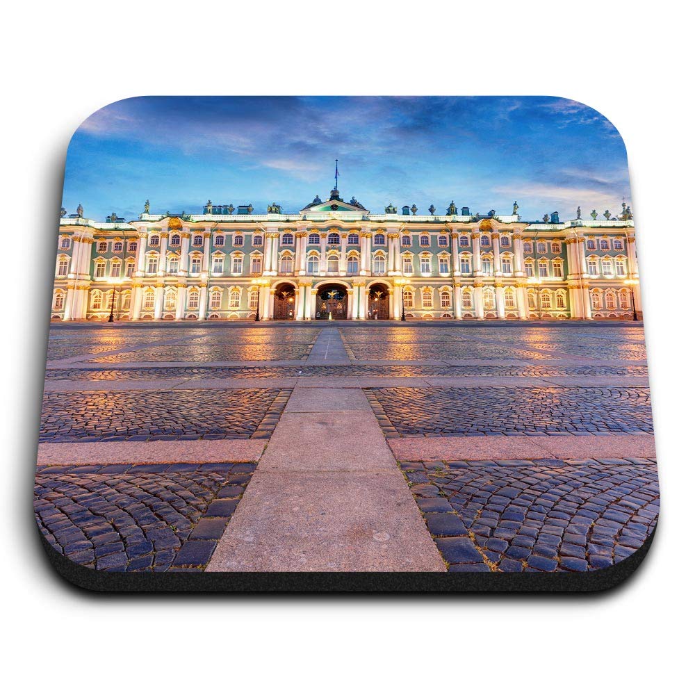 Destination Vinyl Ltd Multicolor 1 X Square Mdf Fridge Magnet - Hermitage Museum St. Petersburg Russia 45322