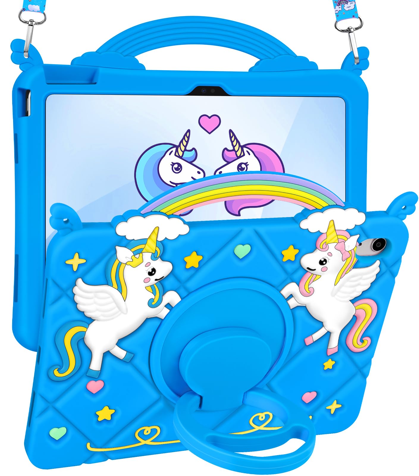 Uppuppy for iPad 10th Generation Case 2022 10.9 Inch/for iPad A16 11th Generation 11 Inch 2025 - Cute Girls Kawaii Girly 3D Cartoon Teen Case with