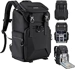 K&F Concept Camera Backpack, Hard Shell Camera Bag, Large Capacity Photography Backpack with 15.6" Laptop