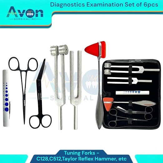 Kit diagnóstico con martillo reflejo y accesorios médicos miniatura 9