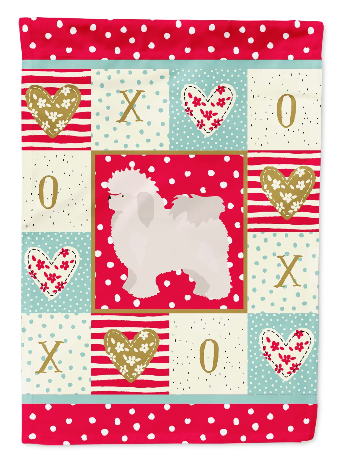 Drapeau Bolognese Love en toile lourde Caroline's Treasures grand format résistant