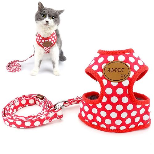 ZUNEA arnes Gato Nylon Soft Mesh Transpirable para Mascotas Cachorro pequeño Perro Gato Chaleco arnés…