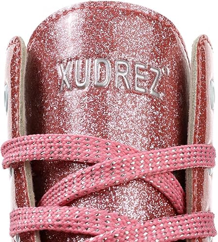 Miniatura 6 de XUDREZ Patines de ruedas para mujeres y hombres, de piel sintética brillante, zapatos de patinaje de alta calidad para principiantes, patines