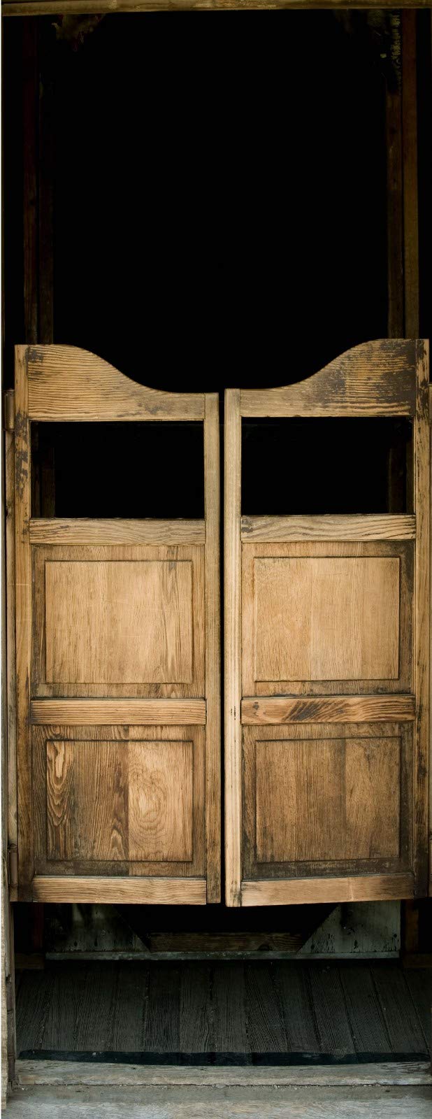 Sticker porte vintage western 90x200cm en vinyle déco trompe l'œil