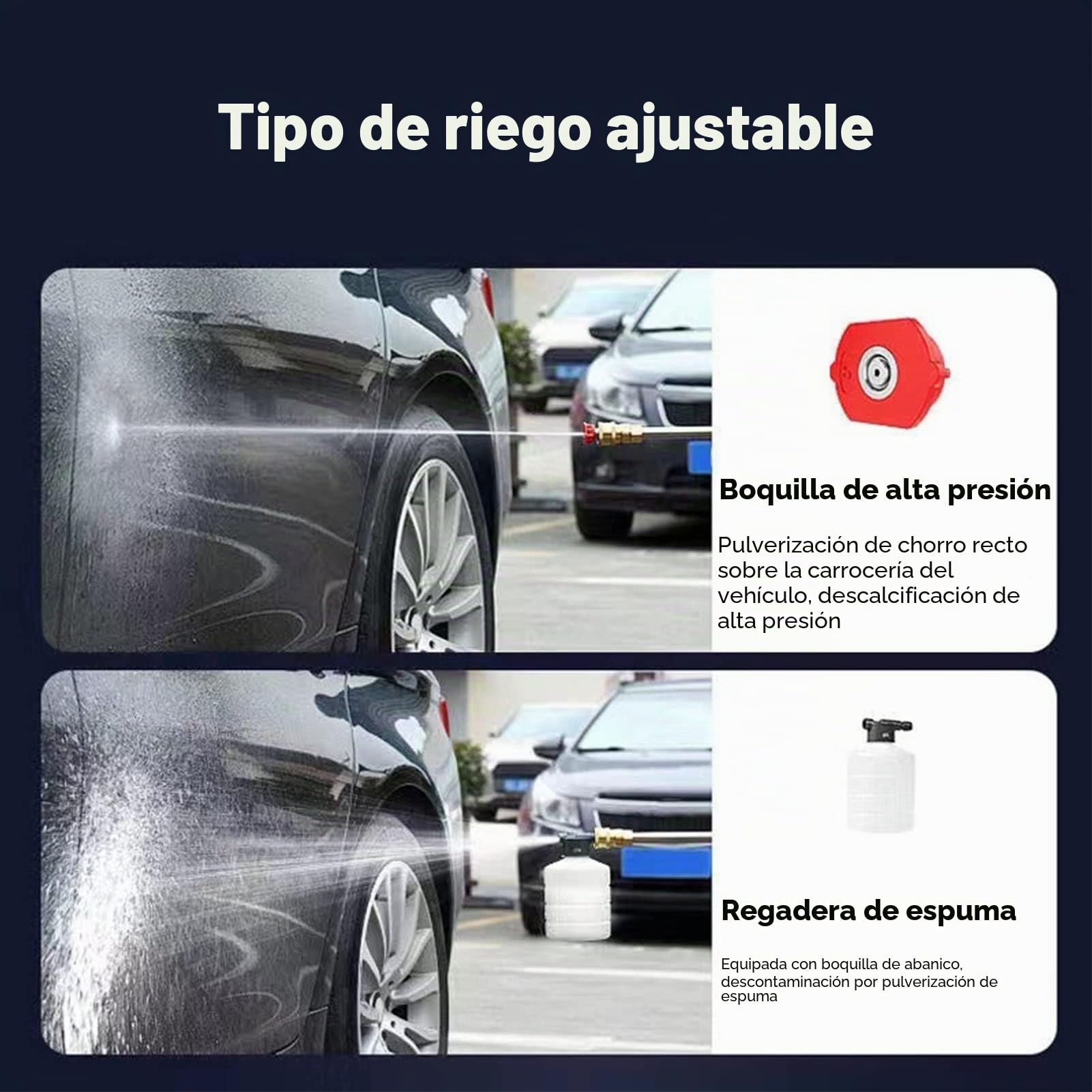 Lavacoches Sin Cable, Lavadora a Presión Eléctrica Hidrolimpiadora Manual de Alta Presión Kit de Hidrolavadora Portátil para Riego de Flores, Limpieza de Suelos y Lavado de Coches
