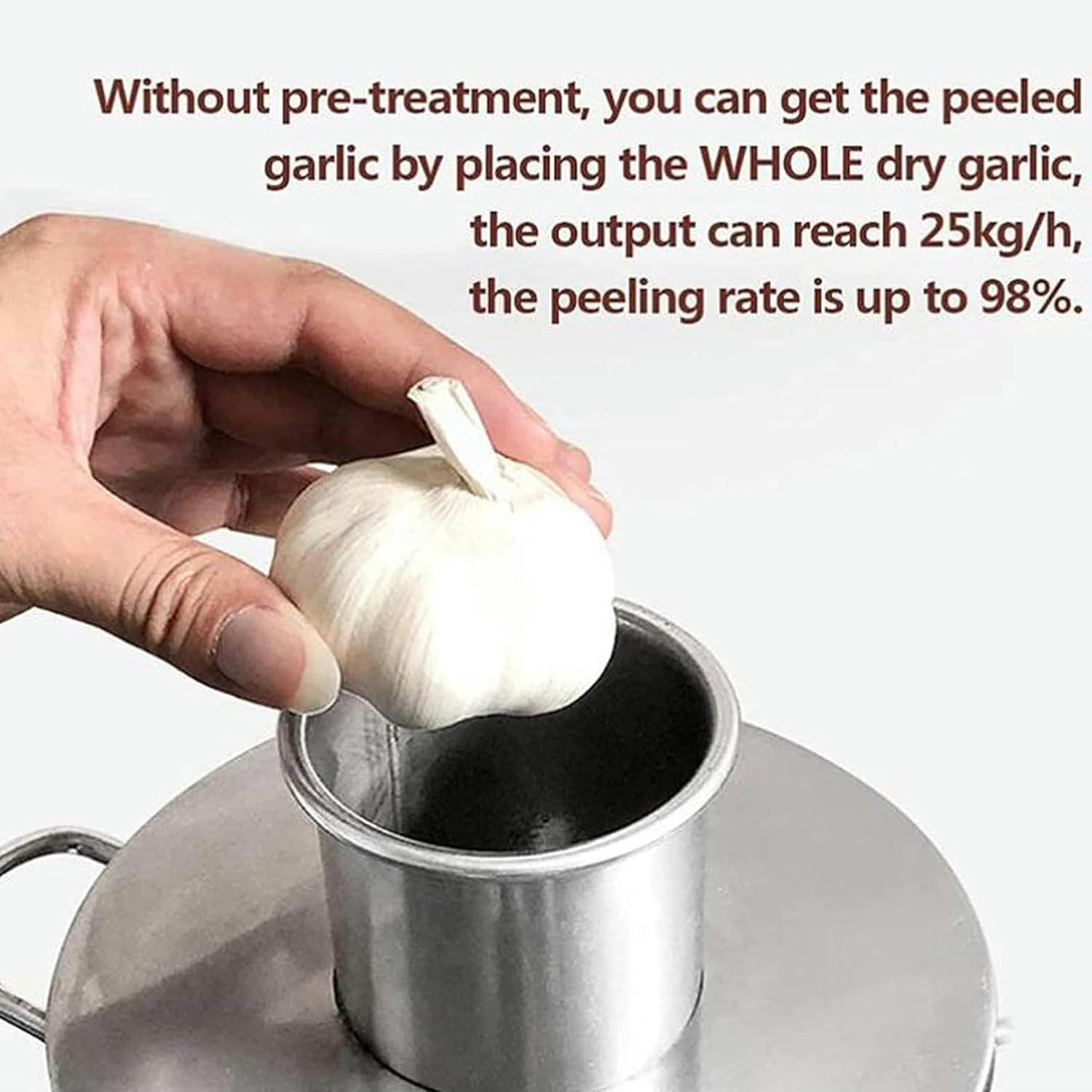 Electric Garlic Peeler Automatic Garlic Peeler,200W, 30kg/h,Garlic Peeling Machine Garlic Separating Machine Household Commercial Stainless Steel Garlic Peeler