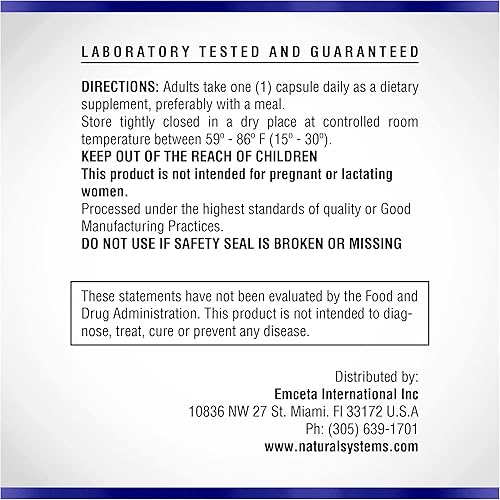 Miniatura 7 de Natural Systems - Suplemento de melatonina de 3 mg + vitamina B6, 60 cápsulas, melatonina natural para descansar bien, suplemento dietético de