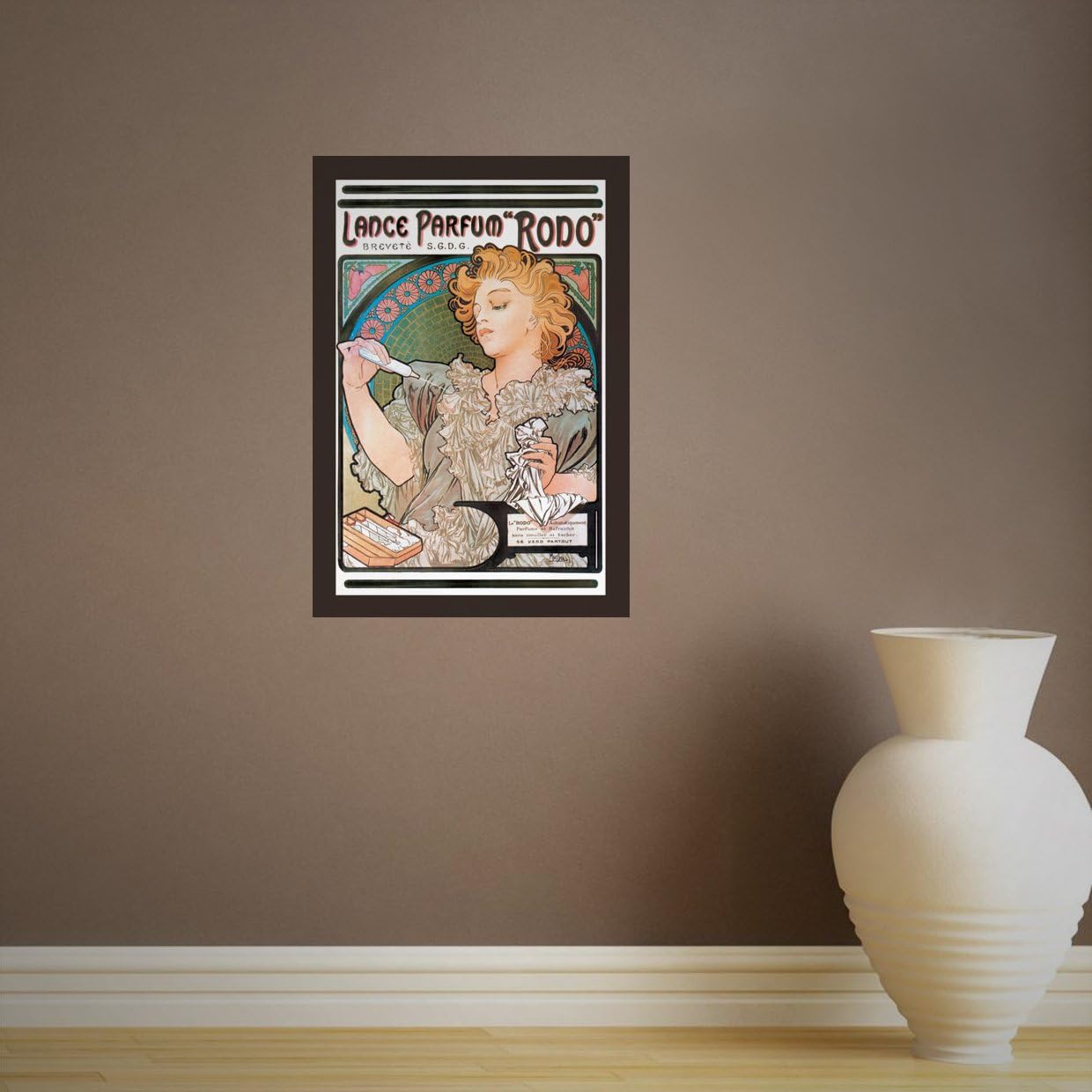 Peel & Stick Wall Decal: Lance Parfum Rodo (1896) by Alphonse Mucha (24 in x 36 in)