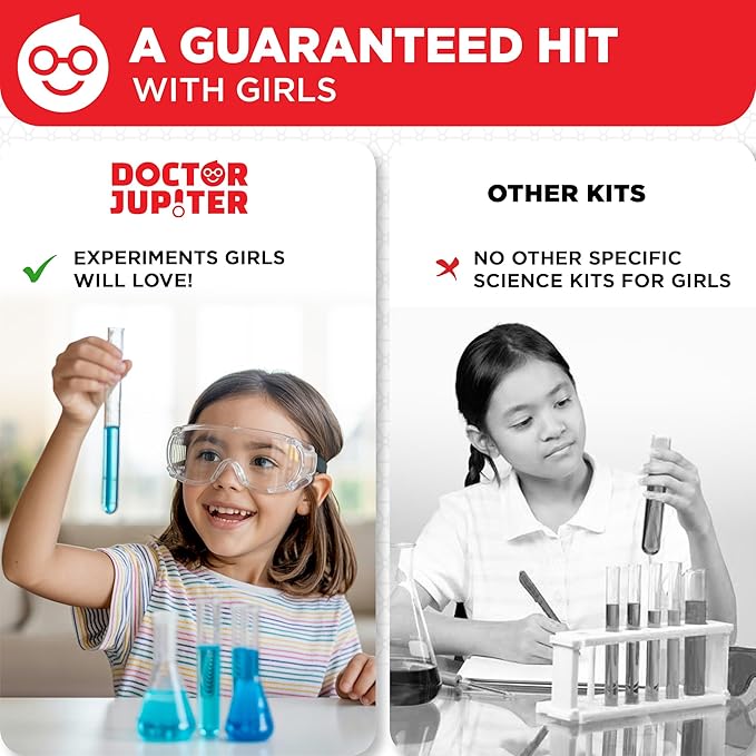 Doctor Jupiter Toy Science Kit for Girls Age 7-8-9-10-11-12-13-14 | Birthday Gifts for 7+ Year Old Kids | Learning & Education toys, 135+ Experiments