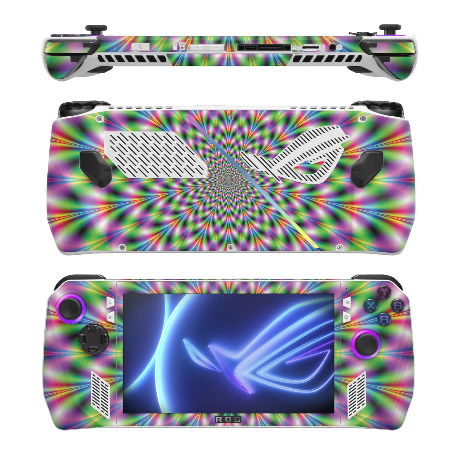 MightySkins Skin Compatible with Asus ROG Ally - Hypnosis | Protective, Durable, and Unique Vinyl Decal wrap Cover | Easy to Apply, Remove, and Change Styles