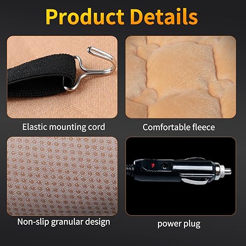 Miniatura 6 de runfider Funda de asiento de coche cómoda para respaldo completo y asiento para clima frío y conducción de invierno, cojines universales para