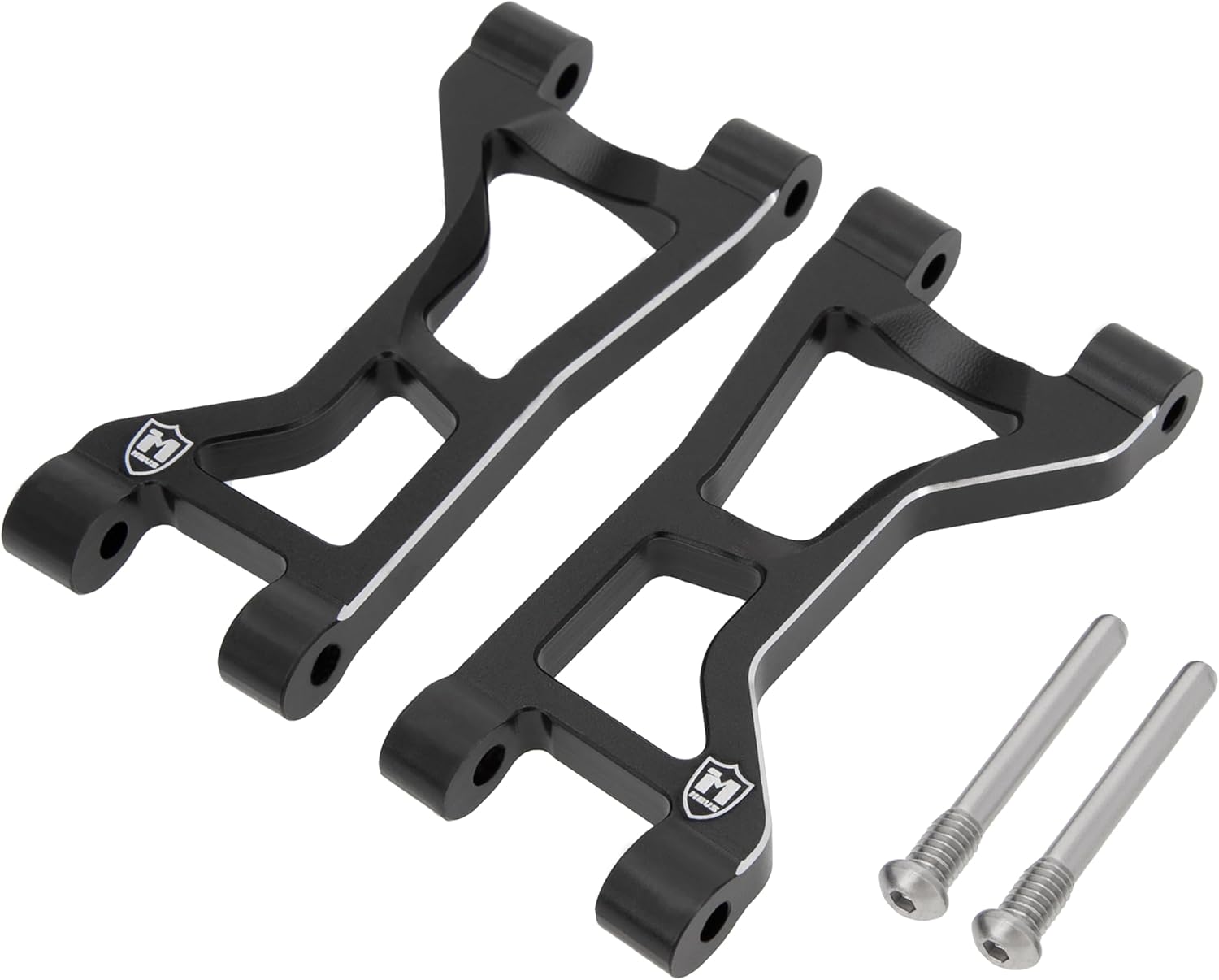 MEUS RACING Aluminum Suspension Arms Kit for Traxxas 1/16 Mini Maxx Upgrade Parts #10731 (Black)